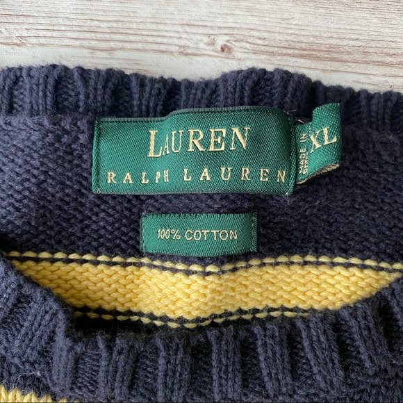 Lauren by Ralph Lauren 100%Cotton Crewneck Sweater - Picture 2 of 4